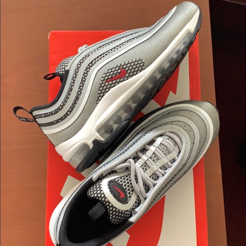 Air max 97 silver/red with box